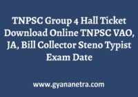 TNPSC Group 4 Hall Ticket Exam Dates