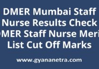 DMER Mumbai Staff Nurse Results Merit List