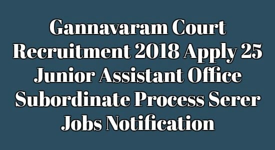 Gannavaram court Recruitment 2018