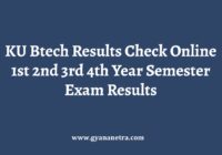 KU Btech Results Check Online