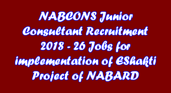 NABCONS Junior Consultant Recruitment