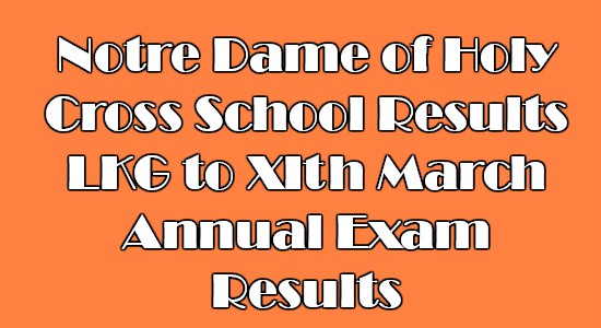 Notre Dame of Holy Cross School Results