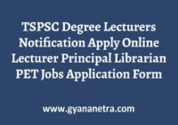 TSPSC Degree Lecturers Recruitment Notification