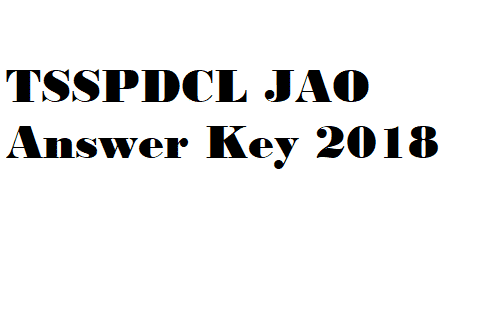 TSSPDCL JAO Answer Key