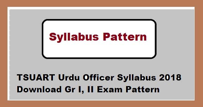 TSUART Urdu Officer Syllabus