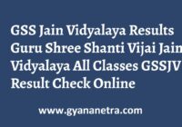 GSS Jain Vidyalaya Results Check Online