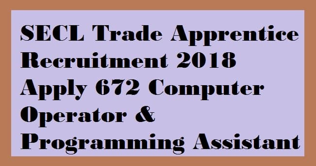 SECL Trade Apprentice Recruitment