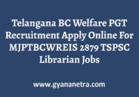 Telangana BC Welfare PGT Recruitment Notification