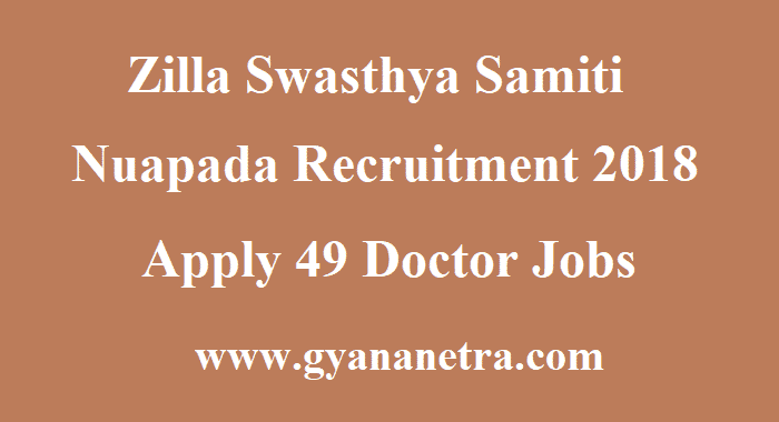 Zilla Swasthya Samiti Nuapada Recruitment