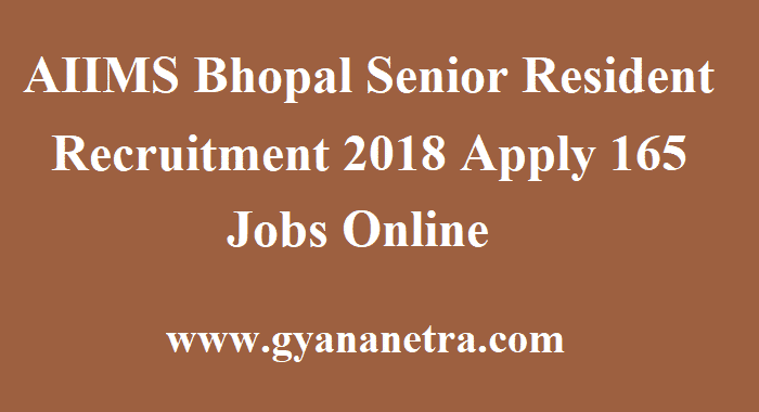 AIIMS Bhopal Senior Resident Recruitment