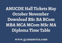ANUCDE Hall Ticket Download