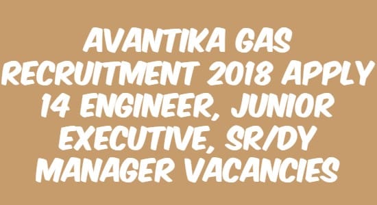 Avantika Gas Recruitment