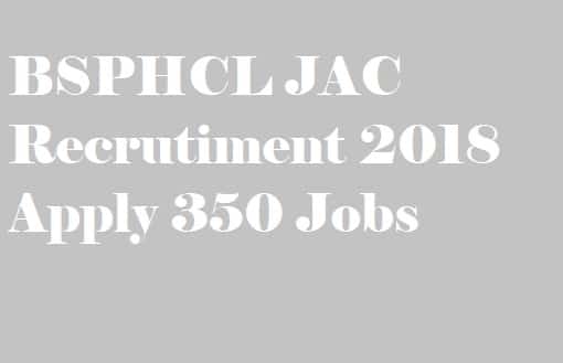 BSPHCL JAC Recruitment 2018