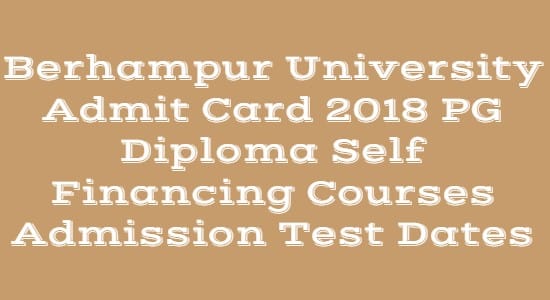 Berhampur University Admit Card