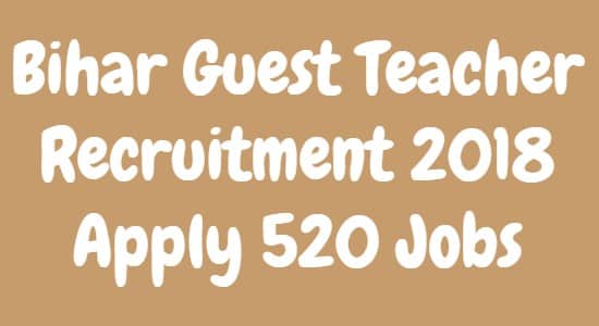 Bihar Guest Teacher Recruitment