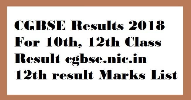 CGBSE Results
