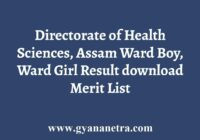 DHS Assam Ward Boy Girl Result