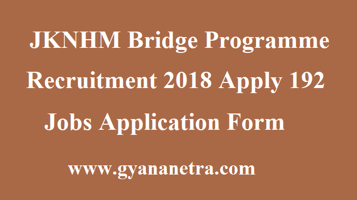 JKNHM Bridge Programme Recruitment