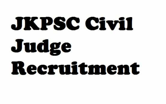 JKPSC Civil Judge Recruitment