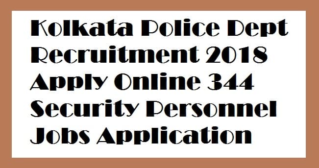 Kolkata Police Recruitment