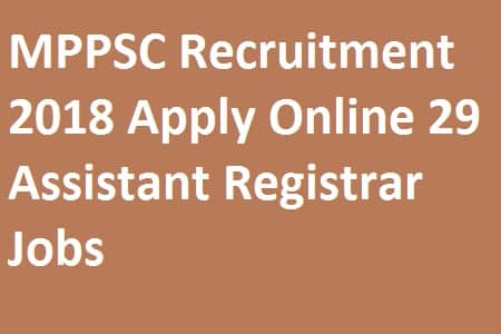 MPPSC Recruitment 2018