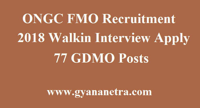 ONGC FMO Recruitment