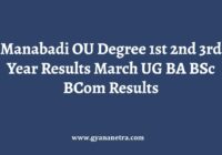 OU Degree Results Semester Wise