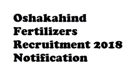 Oshakahind Fertilizers Recruitment
