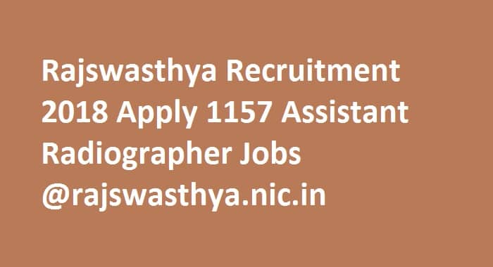Rajswasthya Recruitment 2018