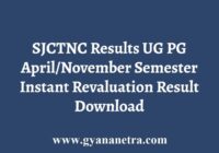 SJCTNC UG PG Results