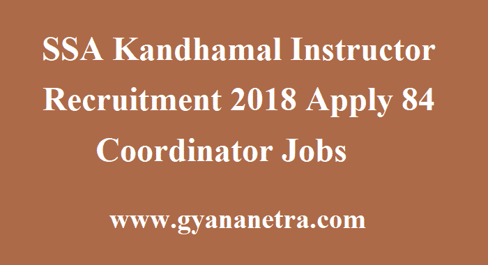 SSA Kandhamal Instructor Recruitment