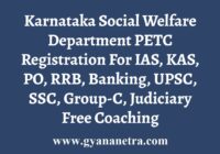Social Welfare Department Karnataka PETC Registration
