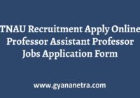 TNAU Recruitment Application Form