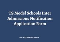 TS Model Schools Inter Admissions Notification Apply Online