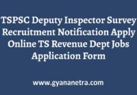 TSPSC Deputy Inspector Survey Recruitment Notification