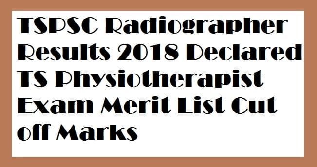 TSPSC Radiographer Results