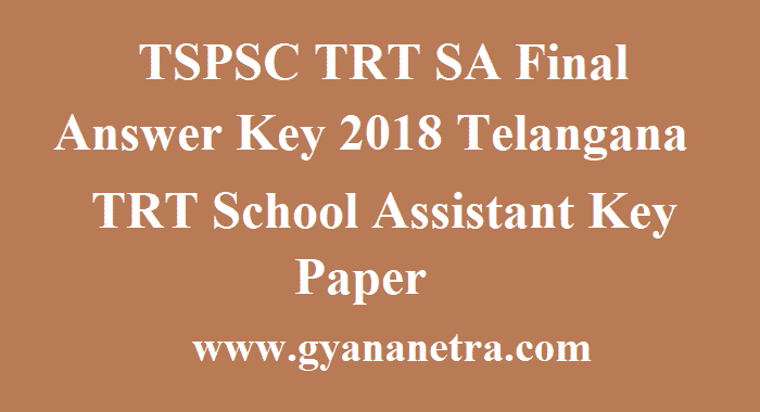 TSPSC TRT SA Final Answer Key