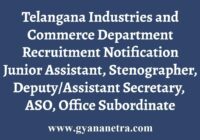Telangana Industries and Commerce Department Recruitment Notification