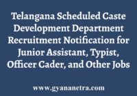 Telangana Scheduled Caste Development Department Jobs