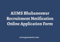 AIIMS Bhubaneswar Recruitment Notification