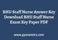 BHU Staff Nurse Answer Key Download
