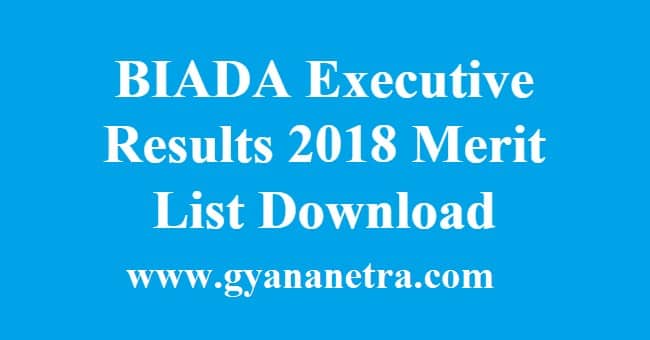 BIADA Executive Results