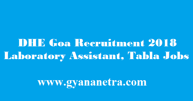 DHE Goa Recruitment 2018
