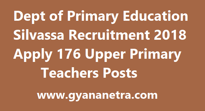 Dept of Primary Education Silvassa Recruitment