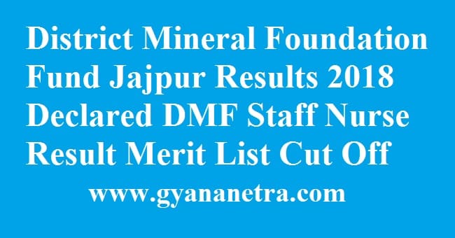 District Mineral Foundation Fund Jajpur Results