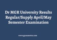 Dr MGR University Results Semester Exam