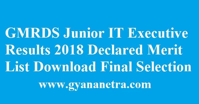 GMRDS Junior IT Executive Results