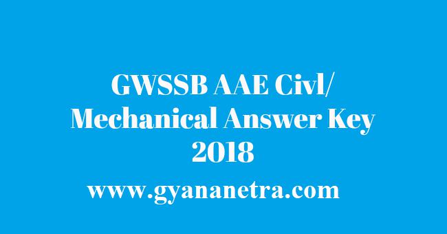 GWSSB AAE Answer Key 2018