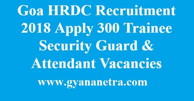 Goa HRDC Recruitment