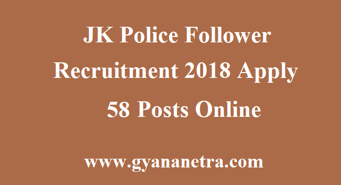 JK Police Follower Recruitment